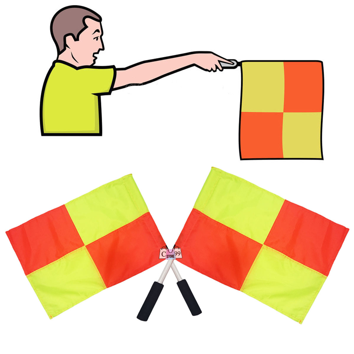 Miniatura 2 de Banderines De Arbitro Bandera Juez x2